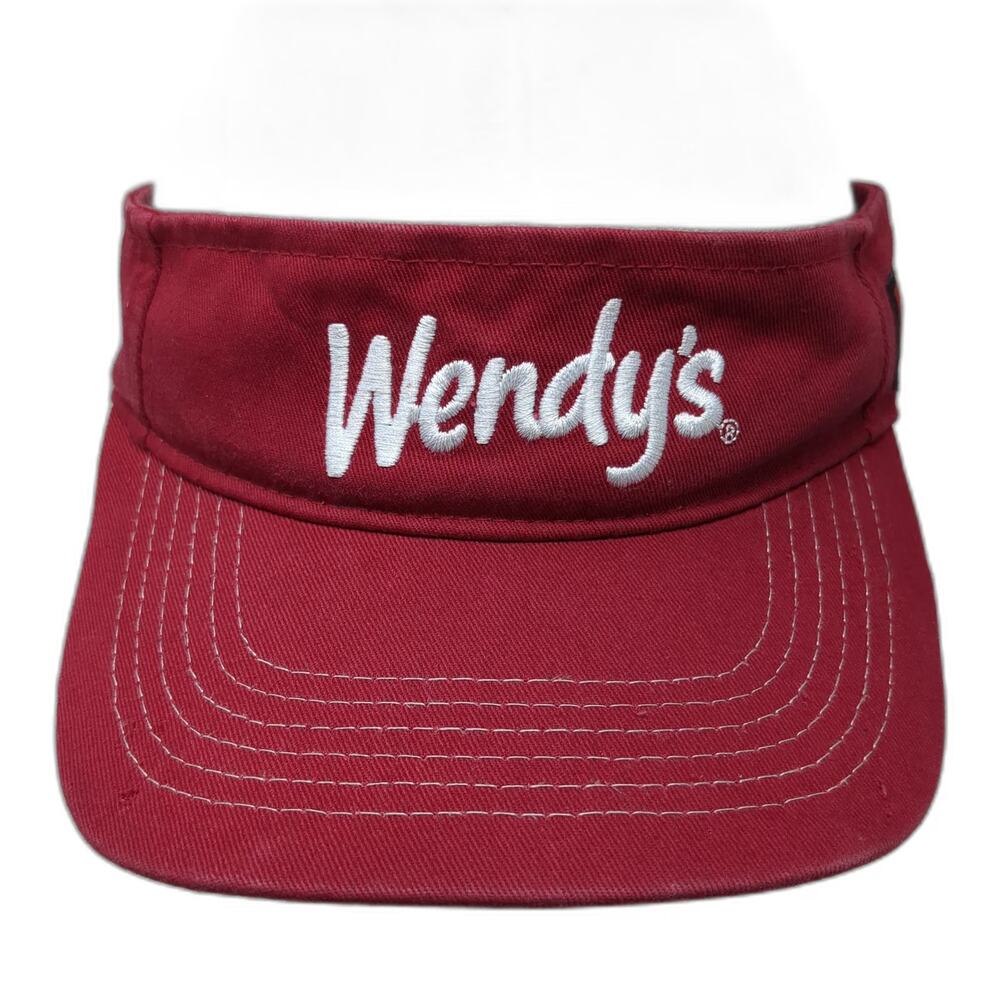 Adams Wendy's Dave Thomas Foundation Red Visor Hat One Size Cotton Strapback